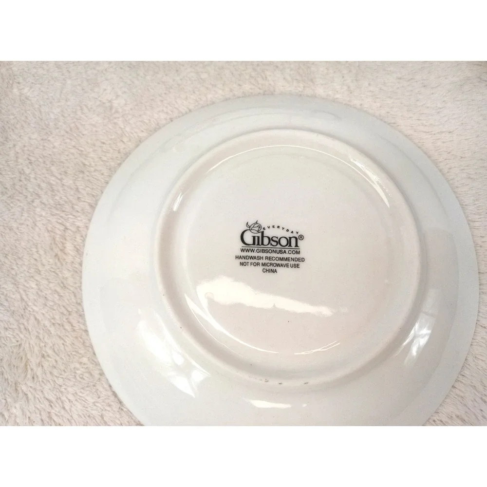 Set of 4 Gibson‎ Christmas Poinsettia & Holly Saucers 5.75